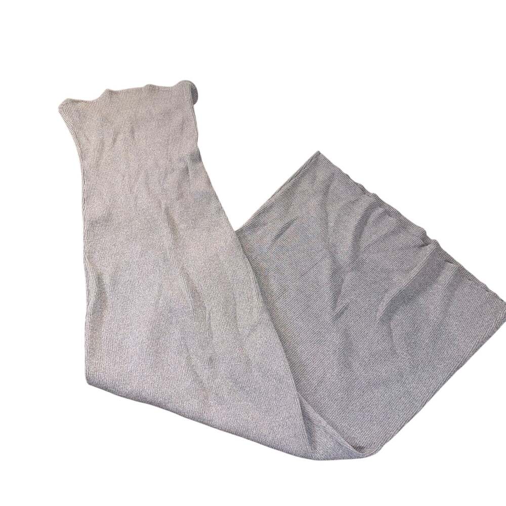 DISSH Grey Strapless Ribbed Knit Maxi Dress – Size Medium